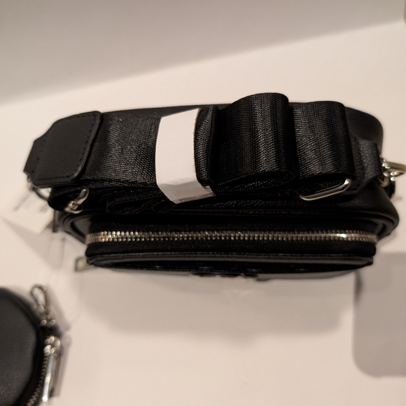 CXL by Christian Lacroix Eve Pebble Camera Bag with Mini Zip Crossbody Black NWT - Picture 4 of 11